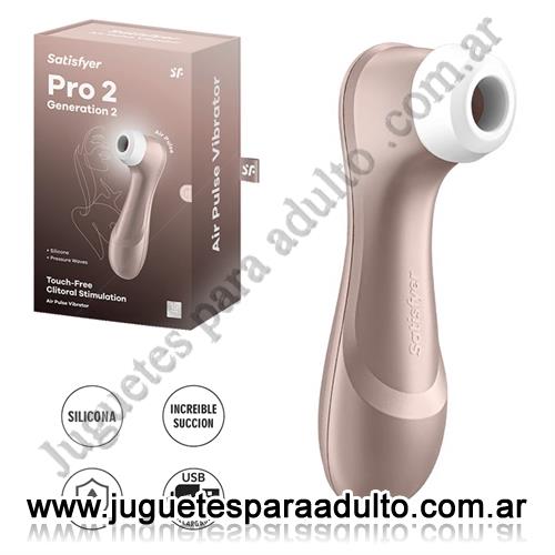 Vibradores, Vibradores Usb recargables, Pro 2 light rose gold succionador de clitoris con USB C