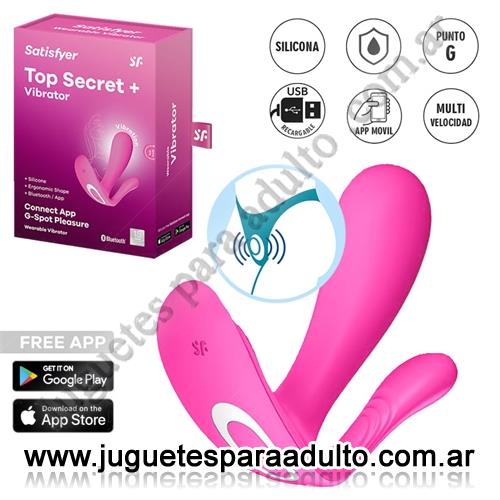Vibradores, Vibradores Inalambricos, Top Secret+ Connect App Vibrador de varias funciones con USB