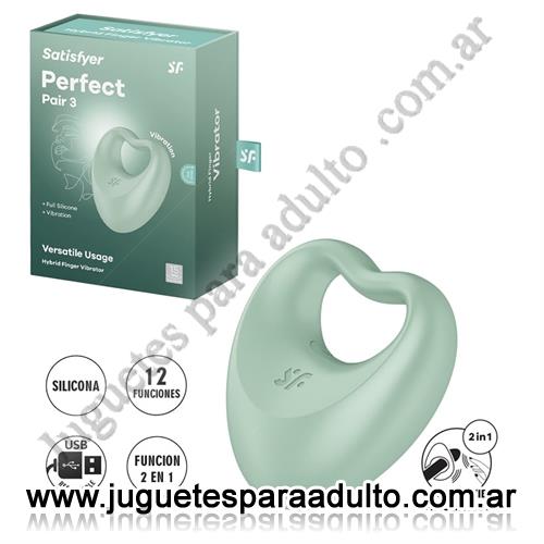 Vibradores, Vibradores Usb recargables, Estimulador femenino multi funcion Perfect Pair 3 con carga USB