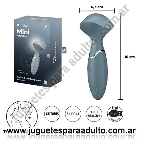 Vibradores, Vibradores rigidos, Mini Wand Er - Vibrador Mini Recargable con Tecnología Silent