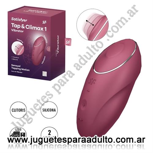 Vibradores, Vibradores Usb recargables, Tap & Climax 1 Vibrador con 2 motores y funciones de toques con carga USB