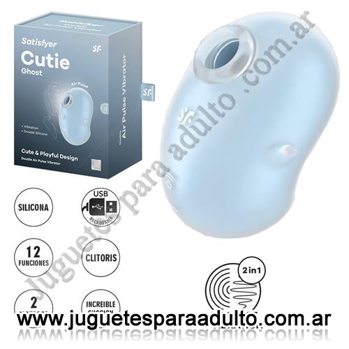 Estimuladores, Succionadores, Cutie Ghost: Succionador Clitorial con Ondas de Presión y Vibración