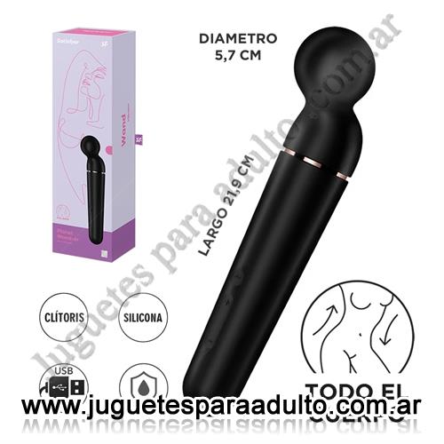 Marcas Importadas, Satisfyer, Planet Wand-er black + rosegold  Vibrador potente con mas de 60 modos de vibracion