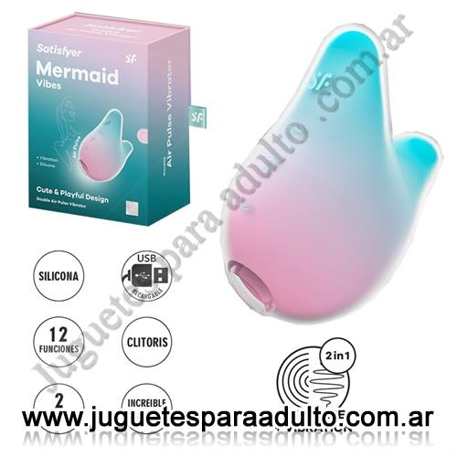 Estimuladores, Succionadores, Mermaid Vibes: Succionador Clitoral con Olas de Presión y Vibración