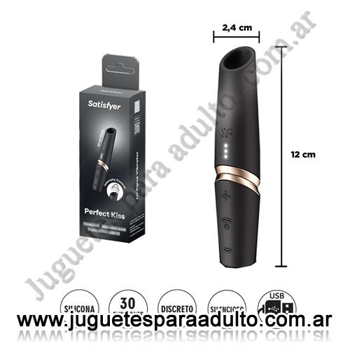 Vibradores, Vibradores Usb recargables, Perfect Kiss - Estimulador por ondas de presion con carga USB