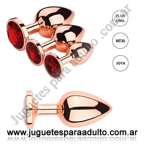 ANALES, Joyas Anales, Coma Rojo M: Joya anal Medium color Gold Rosado con gema rojo Anales, Joyas Anales, Coma Rojo M: Joya anal Medium color Gold Rosado con gema rojo
