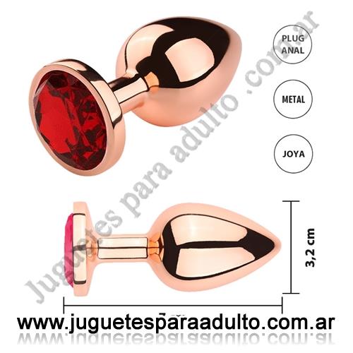 ANALES, Joyas Anales, Dorado Fucsia S: Joya anal Small dorada con gema fucsia Anales, Joyas Anales, Dorado Fucsia S: Joya anal Small dorada con gema fucsia