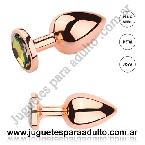 ANALES, Joyas Anales, Dorado Verde S: Joya anal Small dorada con gema verde Anales, Joyas Anales, Dorado Verde S: Joya anal Small dorada con gema verde