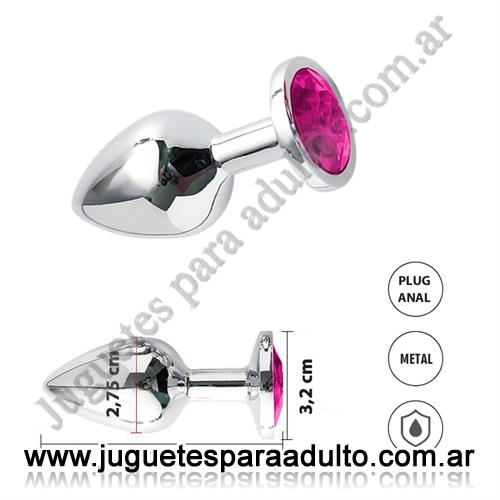 ANALES, Joyas Anales, Auriga Fucsia S: Joya anal color plomo Small con gema fucsia Anales, Joyas Anales, Auriga Fucsia S: Joya anal color plomo Small con gema fucsia