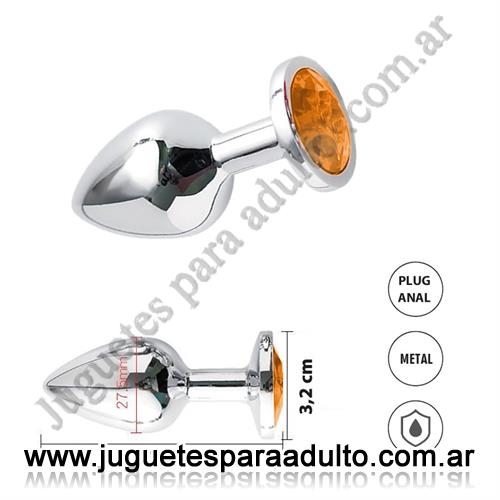 ANALES, Joyas Anales, Cygnus Naranja S: Joya anal Small con gema Naranja Anales, Joyas Anales, Cygnus Naranja S: Joya anal Small con gema Naranja