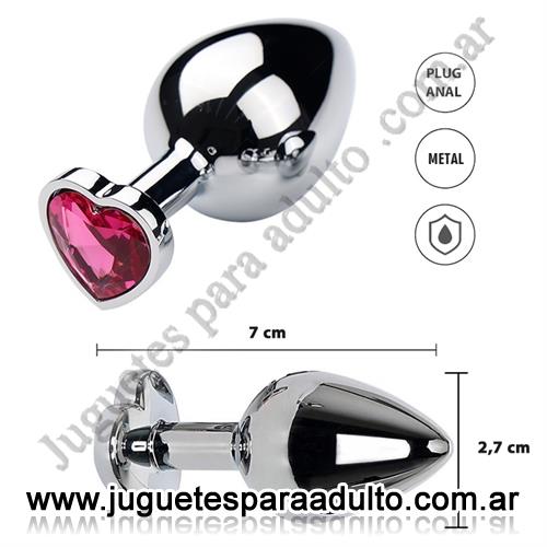 ANALES, Joyas Anales, Gemini Rojo S: Joya anal Small con gema roja en forma de corazon Anales, Joyas Anales, Gemini Rojo S: Joya anal Small con gema roja en forma de corazon