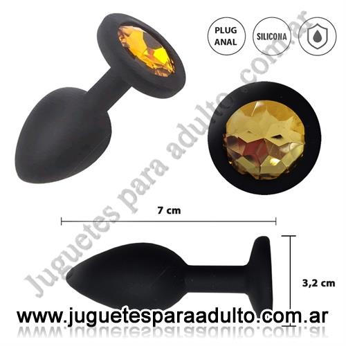 ANALES, Joyas Anales, Eridanus Amarillo S : Joya Anal Siliconada con gema amarilla Anales, Joyas Anales, Eridanus Amarillo S : Joya Anal Siliconada con gema amarilla