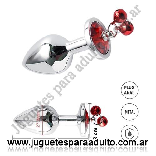 ANALES, Joyas Anales, Centaurus Rojo S: Plug Anal Small con Cascabeles Anales, Joyas Anales, Centaurus Rojo S: Plug Anal Small con Cascabeles