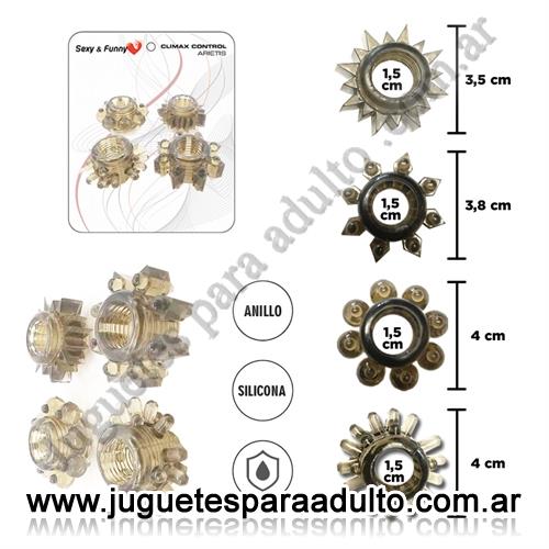 ESPECIFICOS, Anillos sin vibrador, Kit de 4 anillos peneanos de silicona Especificos, Anillos sin vibrador, Kit de 4 anillos peneanos de silicona