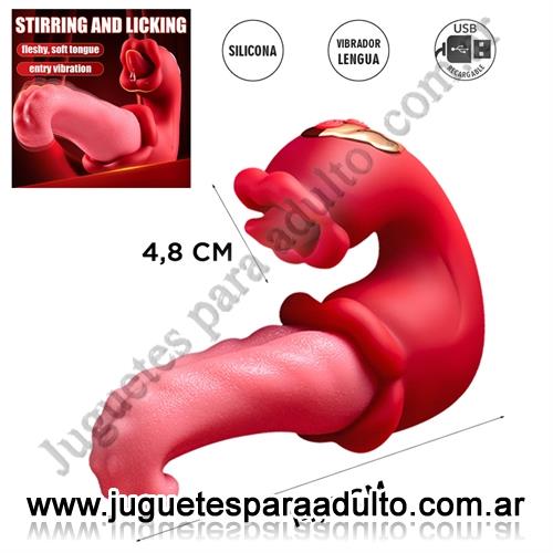 Estimuladores, Estimuladores de clitoris, Vibrador doble con forma de lengua