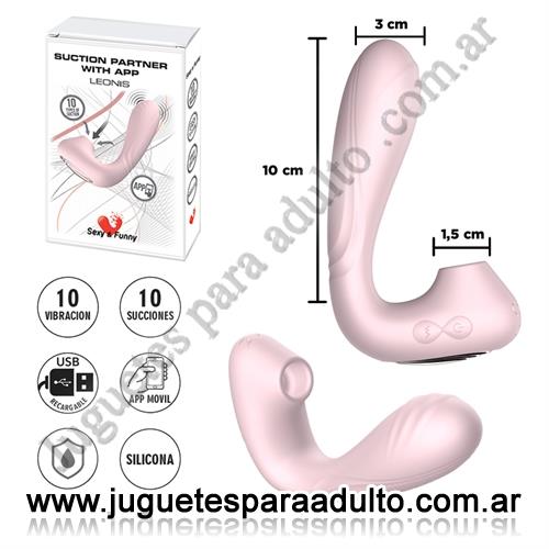 MARCAS IMPORTADAS, Sexy & Funny, Estimulador de punto G con succionador de clitoris y bateria recargable Marcas Importadas, Sexy & Funny, Estimulador de punto G con succionador de clitoris y bateria recargable