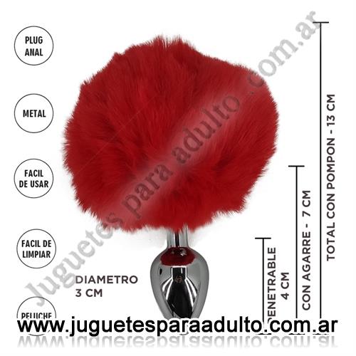 ANALES, Plugs con cola, Fornax Roja S : Plug Anal Metalico con Cola Conejo Anales, Plugs con cola, Fornax Roja S : Plug Anal Metalico con Cola Conejo