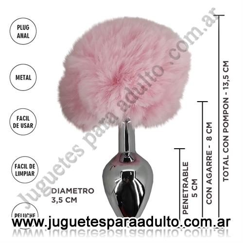 ANALES, Plugs con cola, Fornax Rosa M : Plug Anal Metalico con Cola Conejo Anales, Plugs con cola, Fornax Rosa M : Plug Anal Metalico con Cola Conejo