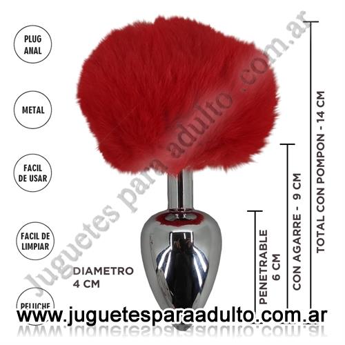 ANALES, Plugs con cola, Fornax Roja L : Plug Anal Metalico con Cola Conejo Anales, Plugs con cola, Fornax Roja L : Plug Anal Metalico con Cola Conejo