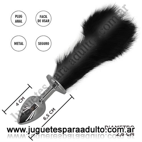 ANALES, Plugs con cola, Reticulum Negra S : Plug Anal Metalico con Cola Anales, Plugs con cola, Reticulum Negra S : Plug Anal Metalico con Cola
