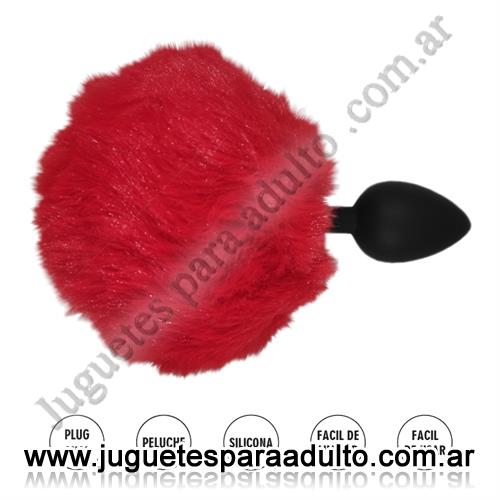 ANALES, Plugs con cola, Austrinus Rojo S : Plug Anal Siliconado Anales, Plugs con cola, Austrinus Rojo S : Plug Anal Siliconado