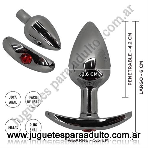 ANALES, Joyas Anales, Carina Roja S : Joya Anal Metalica Anales, Joyas Anales, Carina Roja S : Joya Anal Metalica