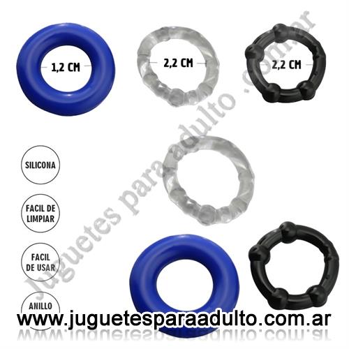 ESPECIFICOS, Anillos sin vibrador, kit de anillos para retrasar la eyaculacion Especificos, Anillos sin vibrador, kit de anillos para retrasar la eyaculacion